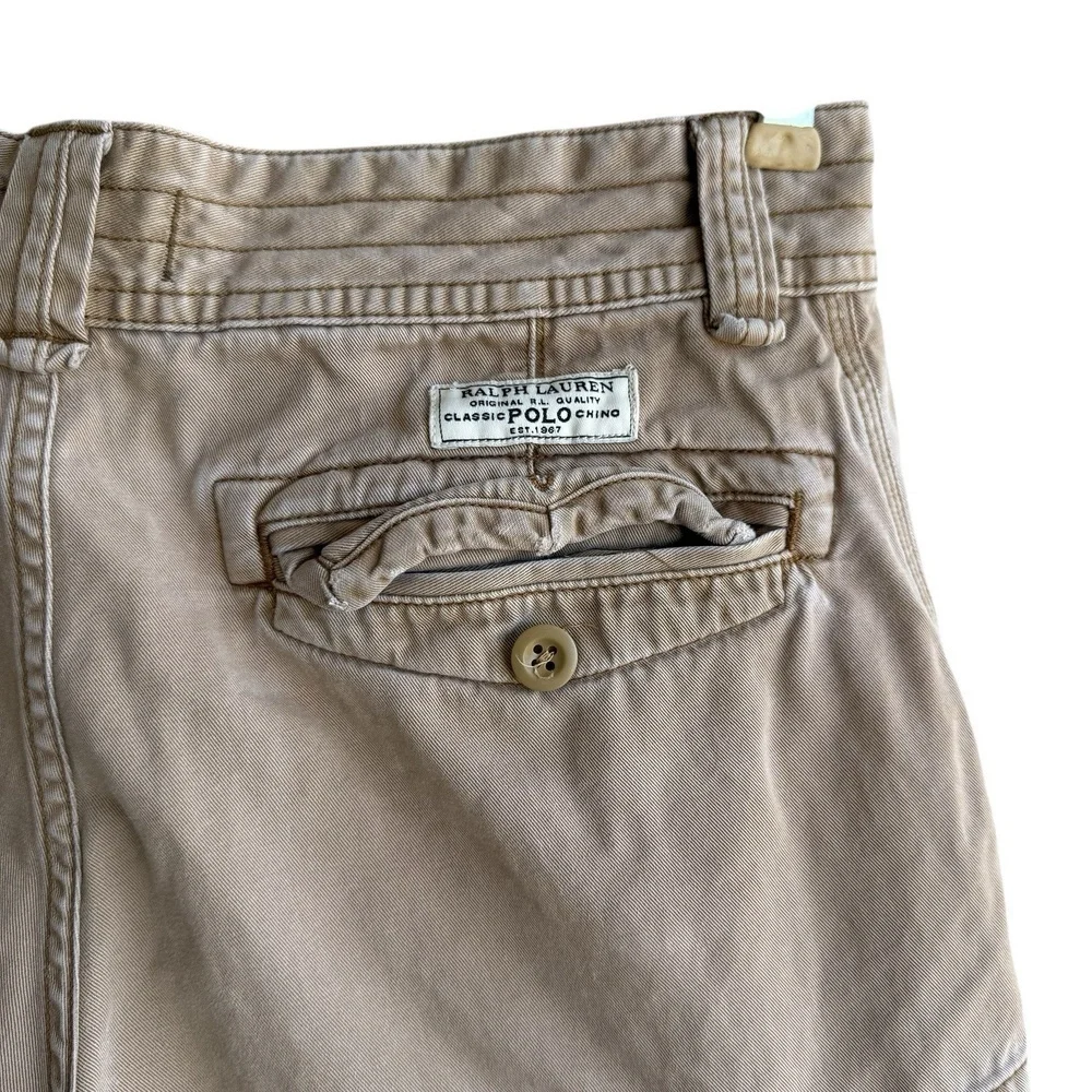 Polo Ralph Lauren Brown Cargo Shorts Men's Size 30 Casual Summer Wear Rockabilly